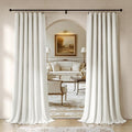 Beauoop Cream Velvet Curtains for Bedroom Living Room 52x90 2 Panels | Soft by Beauoop