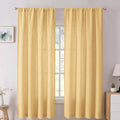 Tollpiz Linen Curtains Living Room Rod Pocket Semi Sheer Curtain Burlap Light by Tollpiz
