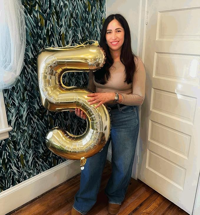 26 Balloon - Champagne Gold Birthday Number Balloons, 40 Inch Decorations | - Image 3