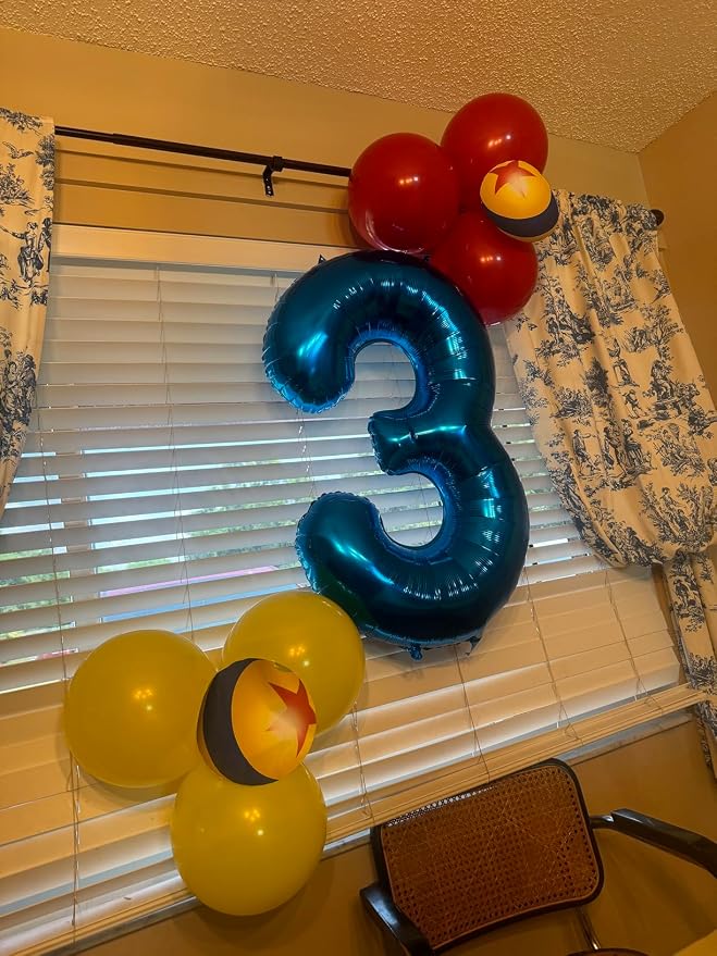0 Balloon - Metallic Blue Birthday Number Balloons, 40 Inch Decorations | - Image 3