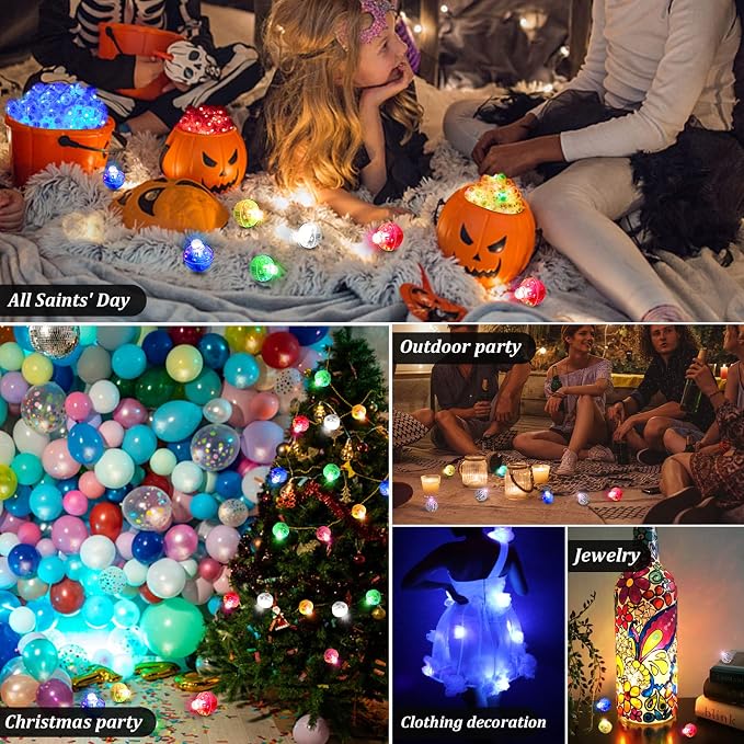 200pcs Led Balloons Lights, Mix Colors Round Ball Balloon Lights Long Standby - Image 7