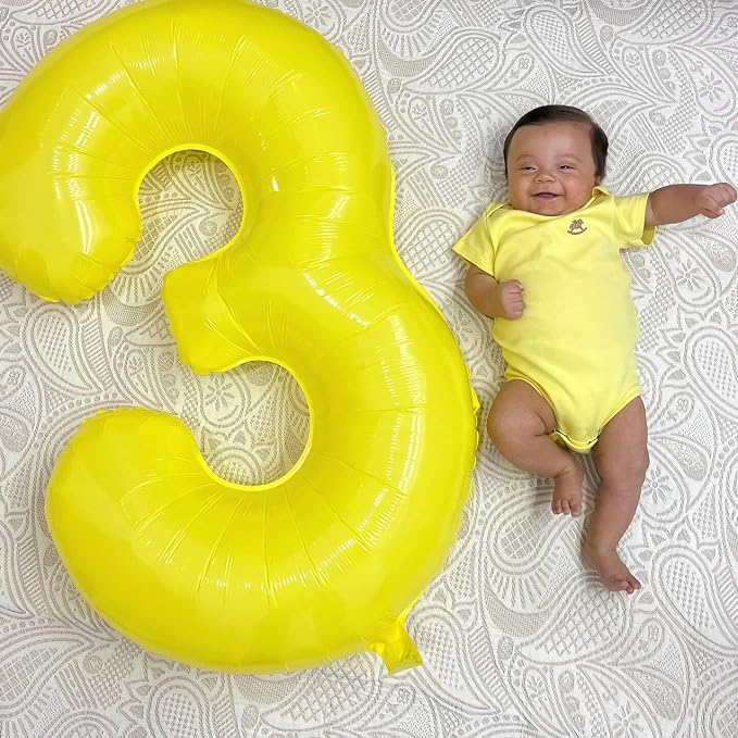 Yellow Number 1 Balloon 40 Inch, 1st Birthday Party Decorations Men Women | - Image 4