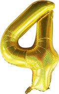 Jonhamwelbor 40 Inch Laser Gold 4 Balloon Number Foil Mylar Giant Balloon by Jonhamwelbor