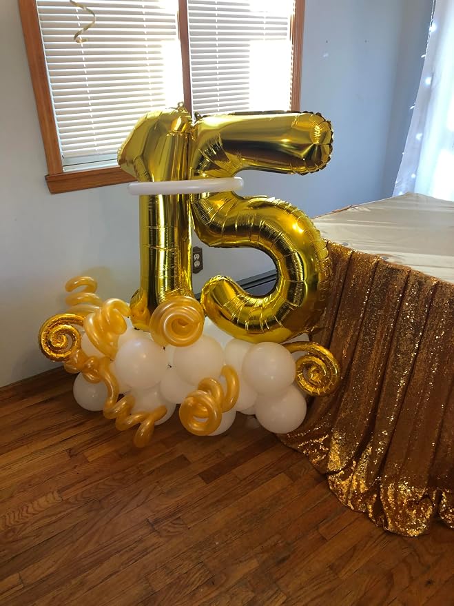 Number Balloon Gold Number 3 for 3rd 33 Birthday Party Decorations, 40 Inch | - Image 4