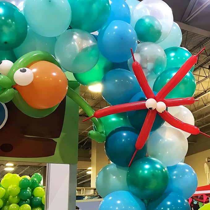 202 PCS Under the Sea Party Decorations Balloons Arch, Teal Blue Balloon Arch - Image 7