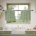 Anmao Vintage Lace Kitchen Curtains 24 Inches Long 2 Panels, Romantic Semi by Anmao