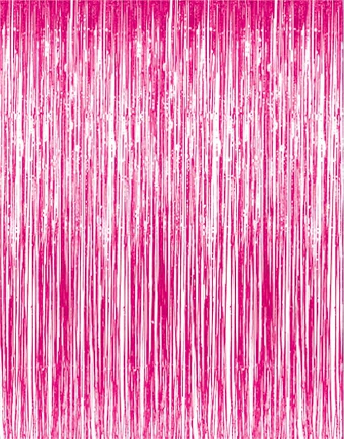 GOER 3.2 ft x 9.85 ft Metallic Tinsel Foil Fringe Curtains Party Photo Backdrop by GOER