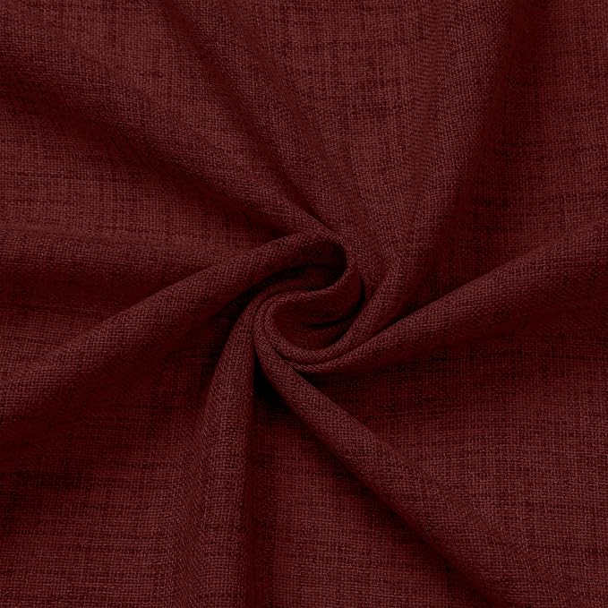 Tollpiz Linen Tier Curtains Rod Pocket Semi Sheer Short Kitchen Curtain Half - Image 9