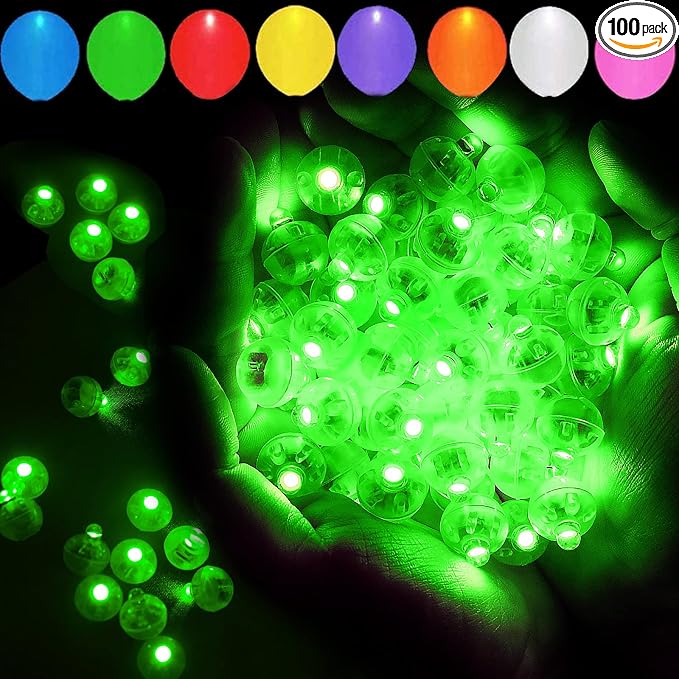 100pcs LED Green Balloon Lights, Round LED Mini Lights by Aogist