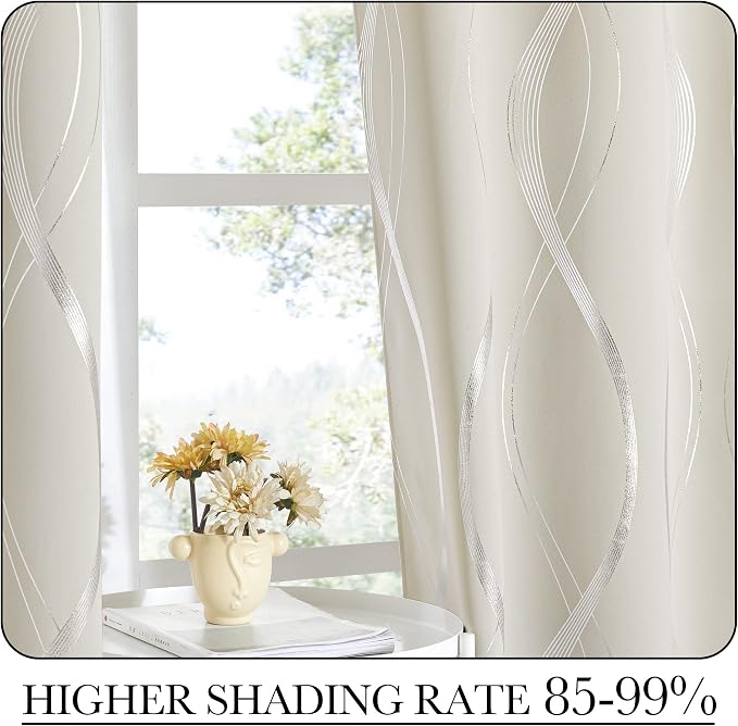 NICETOWN Bedroom Curtains Small Blackout Panels, 42 by 54 Inch, Window - Image 4