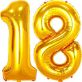 Jonhamwelbor 18 Number Balloons Gold Big Giant Jumbo Number 18 Foil Mylar by Jonhamwelbor
