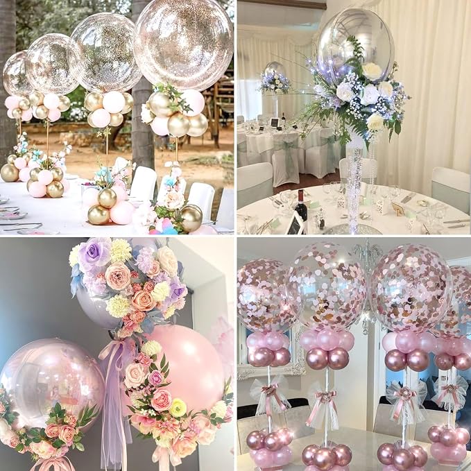 6 Pack Reusable Acrylic Clear Balloon Stands - Image 6