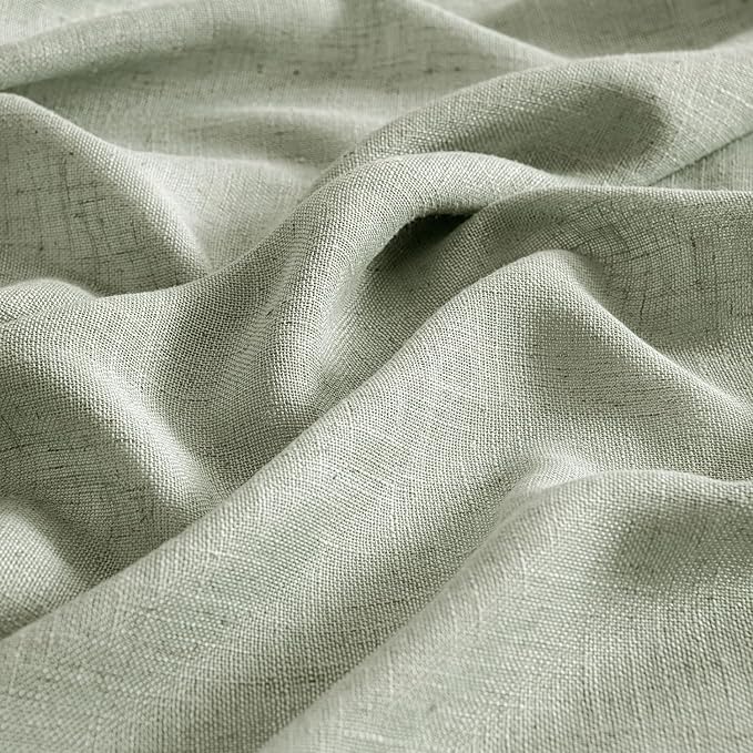 MIULEE Sage Linen Curtains 52x108 Inch - Image 4