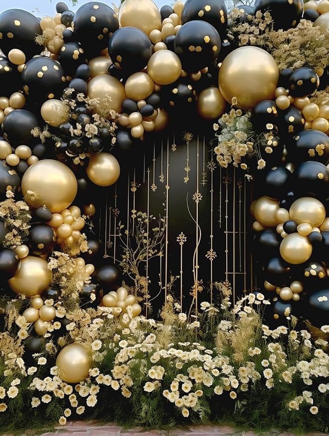 BAUANOOY 100pcs Metallic Gold Balloons 12 inch, Chrome Gold Balloons - Image 6