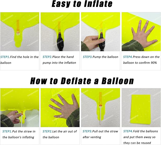 40 IN Fluorescent Yellow Number 6 Balloon Neon Yellow 6 Foil Balloon | - Image 3