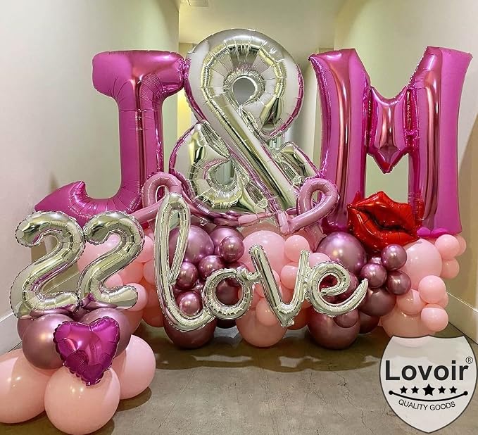 Lovoir 40 Inch Large Hot Pink Letter K Balloons Big Size Jumbo Mylar Foil - Image 5