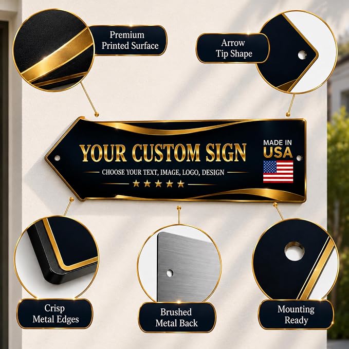 Custom sign outdoor Right arrow sign by BCB| direction signs Printed in USA | - Image 4