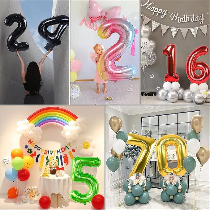 40 inch Number Balloon 0-9 Gold Large Number 16 Balloons, Digital Balloons - Image 8
