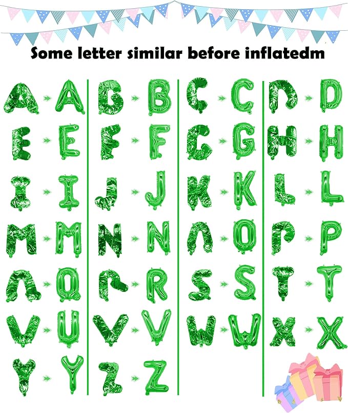 Letter Balloons 16 Inch Mylar Foil Alphabet Letter A-Z Balloons Set - Image 2