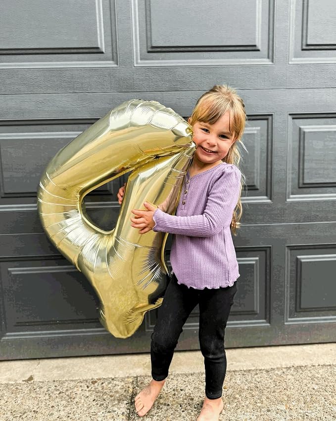 Light Gold Number 8 Balloon 40 Inch, 8th Birthday Decorations Men Women | Foil - Image 2