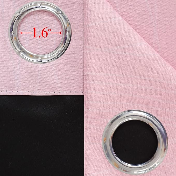Ombre Grey and Pink Blackout Curtains 72 Inch Length 2 Panels, Full Room - Image 7