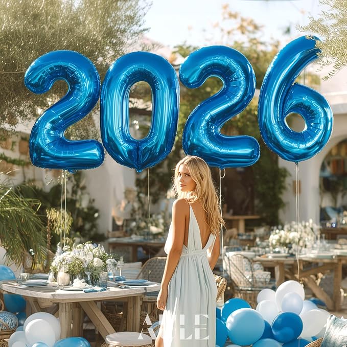 AULE 40 Inch 8 Blue Balloon Number Foil 0-9 Birthday Big Numbers | Birthday - Image 4