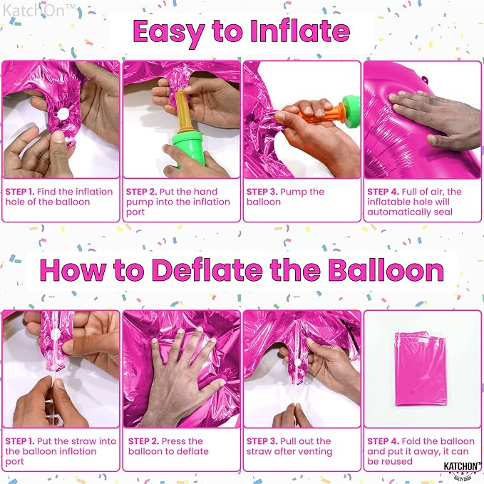 KatchOn, Hot Pink Number 3 Balloon 40 Inch | Number 3 Foil Balloon, 3rd Pink - Image 4