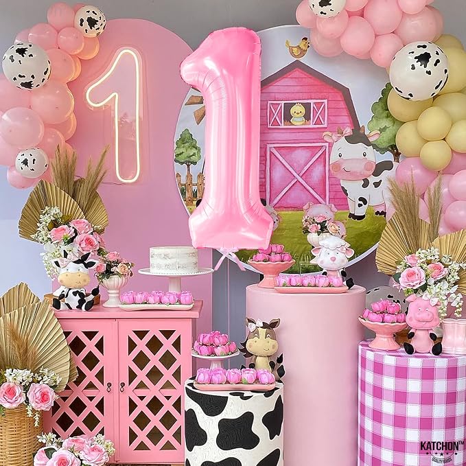 KatchOn Light Pink Number Balloons - Image 3
