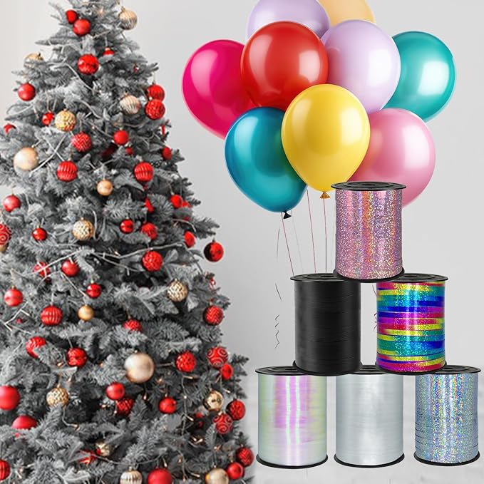 500 Yards Rainbow Laser Curling Ribbon, 1/5" Holographic Curly Ribbons - Image 7