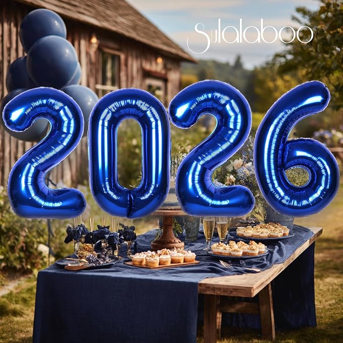 40 Inch Navy Blue Big Number 24 Balloon 0-9 Large Helium | Royal Blue Balloons - Image 4