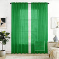 SpaceDresser Check Sheer Curtains 54 Inches Long by SpaceDresser