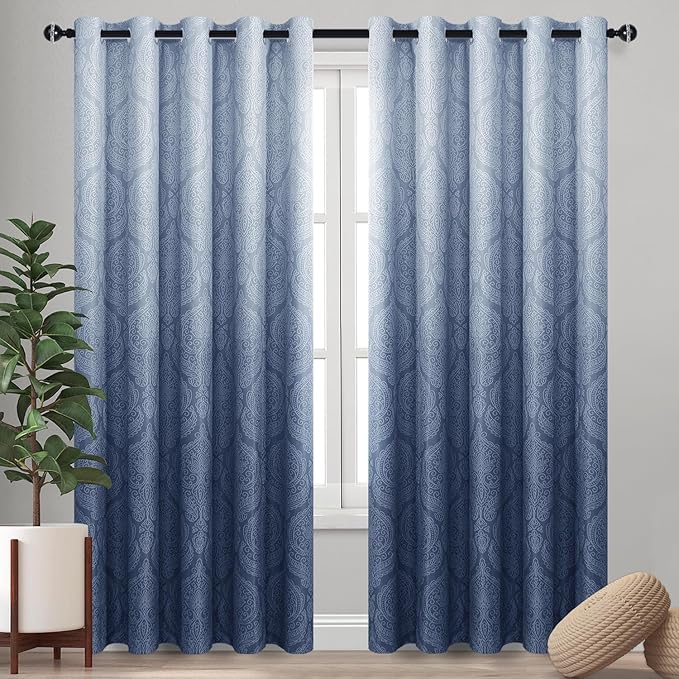 DWCN Extra Wide Ombre Blackout Curtains by DWCN