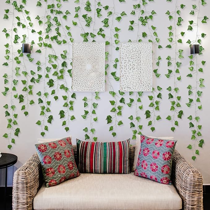 Fake Vines for Room Decor Aesthetic Artificial Plant Ivy Leaves Hanging - Image 4