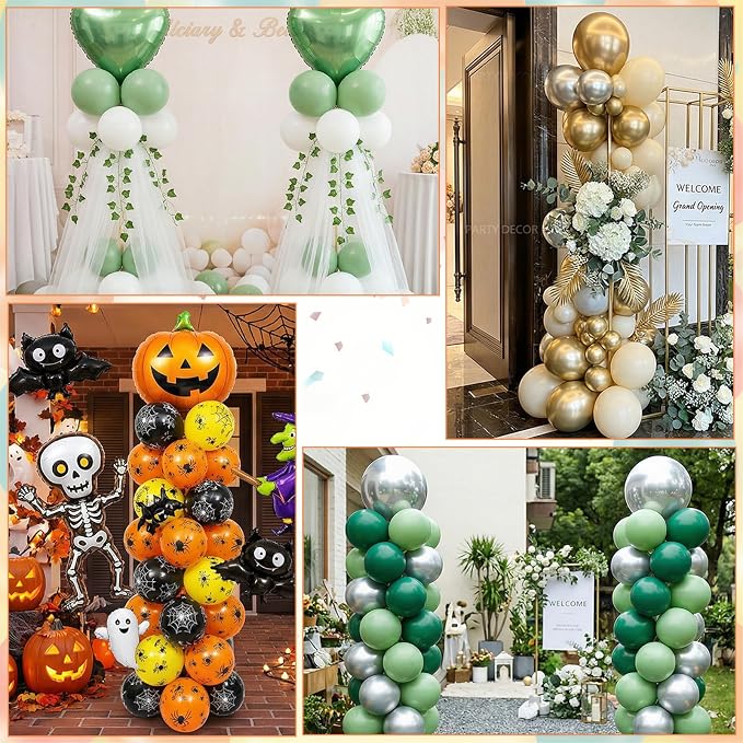 Balloon Column Stand Set of 2, Reusable Telescopic Metal Poles - Image 4