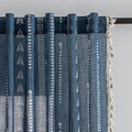 Boho Navy Blue Curtains 84 inch Length by MEETSKY