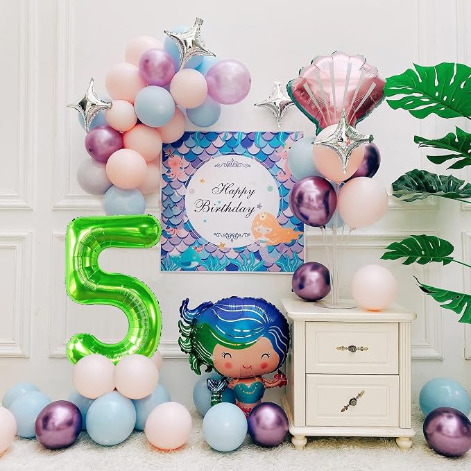 40 inch Number Balloon 0-9 Green Large Number 5 Balloons, Digital Balloons - Image 4