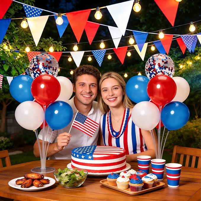 4th of July Balloon Centerpieces 4 Set - Image 2