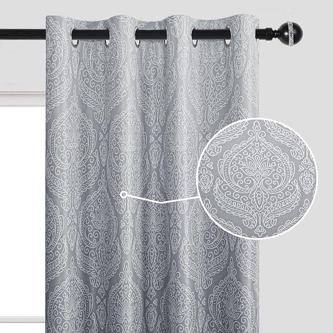 DWCN Grey 100% Blackout Curtains - Image 5