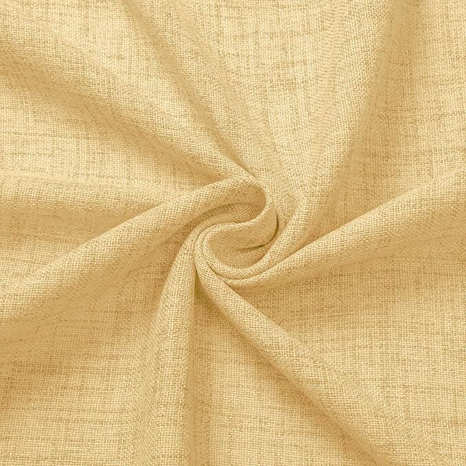 Tollpiz Linen Tier Curtain Rod Pocket Semi Sheer Half Kitchen Curtains Burlap - Image 9