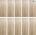 10 Pack Sparkle Champagne Foil Curtain Backdrop 3.2ft x 9.8ft Metallic Tinsel by Ohiyoo
