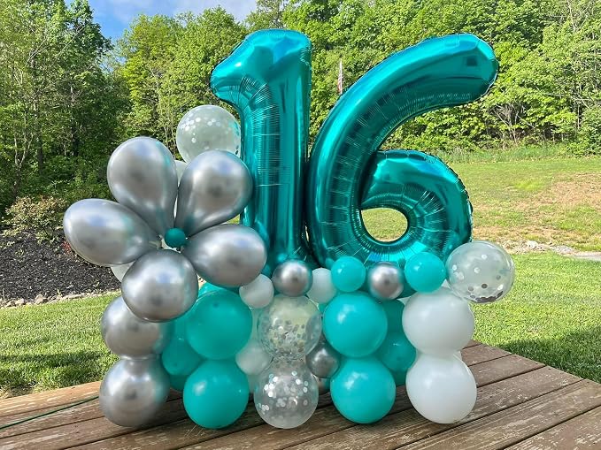 Light Blue Number 3 Balloon 40 Inch, 3rd Birthday Decorations Men Women | Foil - Image 4