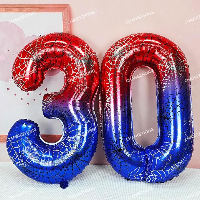 40 In Red And Blue Birthday Theme Large Number 1 Balloon | Giant Large Helium - Image 6