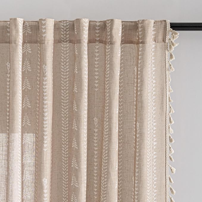 Boho Curtains 63 inch Long by MEETSKY