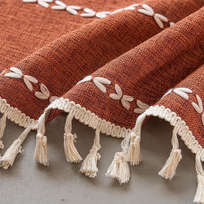 Sutuo Home Boho Linen Curtains for Living Room Dining Room, Farmhouse Light - Image 9