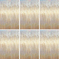 Voircoloria Champagne Foil Fringe Backdrop Curtains, Birthday Party Decorations by Voircoloria