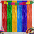 ZATAYE 2 Pack Mexican Color Fiesta Foil Curtain Streamer Decorations | Mexican by ZATAYE