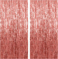 2 Pack Rose Gold Backdrop Birthday Decorations Foil Curtain Bachelorette Party by KEJ