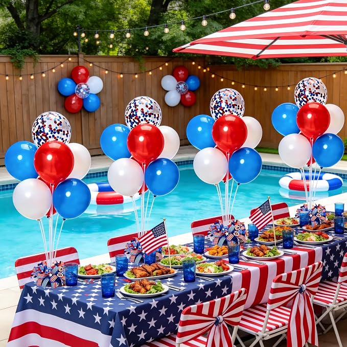 4th of July Balloon Centerpieces 4 Set - Image 7