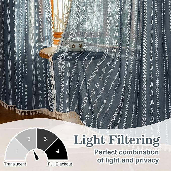 Boho Dark Grey Curtains - Image 6