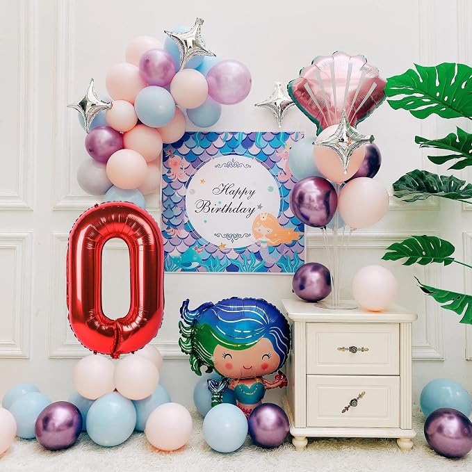 40 inch Number Balloon 0-9 Red Large Number 0 Balloons, Digital Balloons - Image 2
